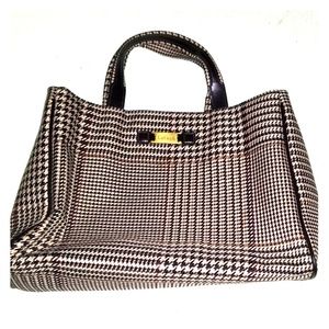 Ralph Lauren Houndstooth Tote Purse